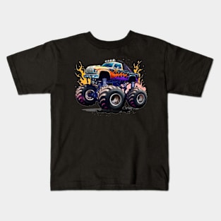 Monster Cars And Tracks Lover Kids T-Shirt